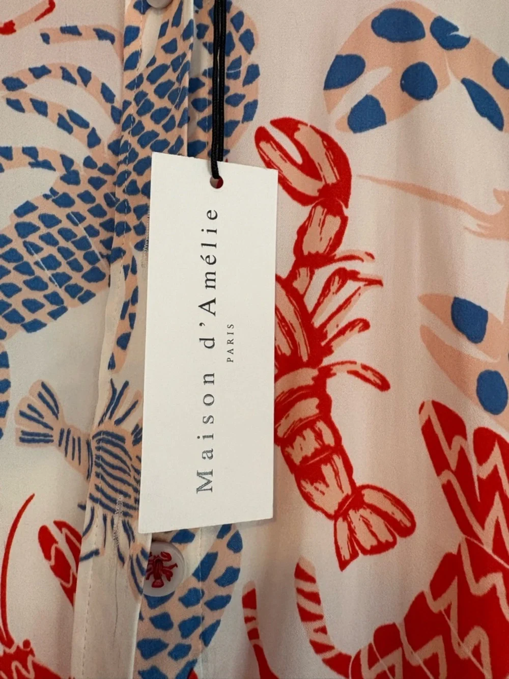 Maison d’Amélie Lobster Sleeveless Top. NWT Medium. Festive Party Fun Preppy - Picture 3 of 15